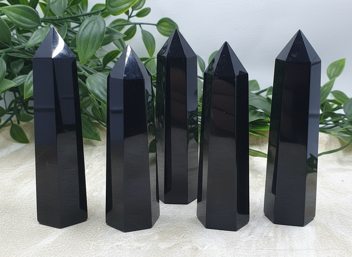 Black Obsidian Points