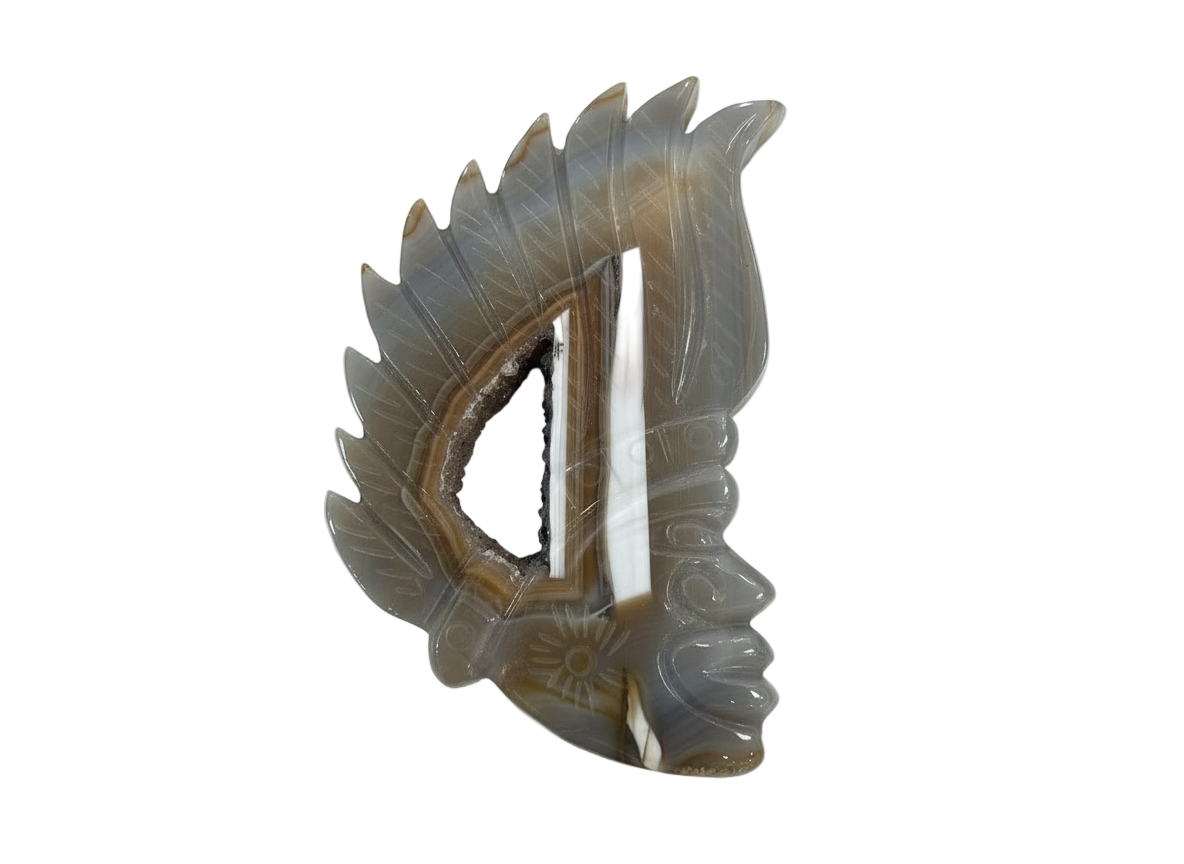 Druzy Agate Indian Head