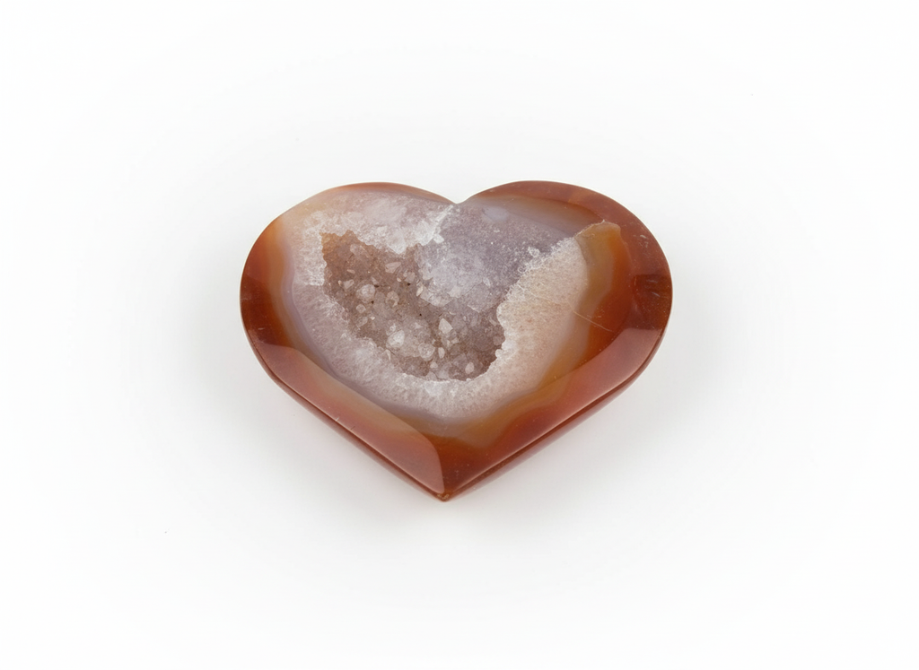 Druzy Carnelian Hearts