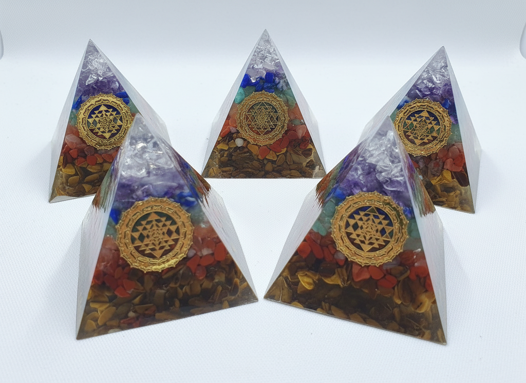 Chakra Orgonite Small Pyramid