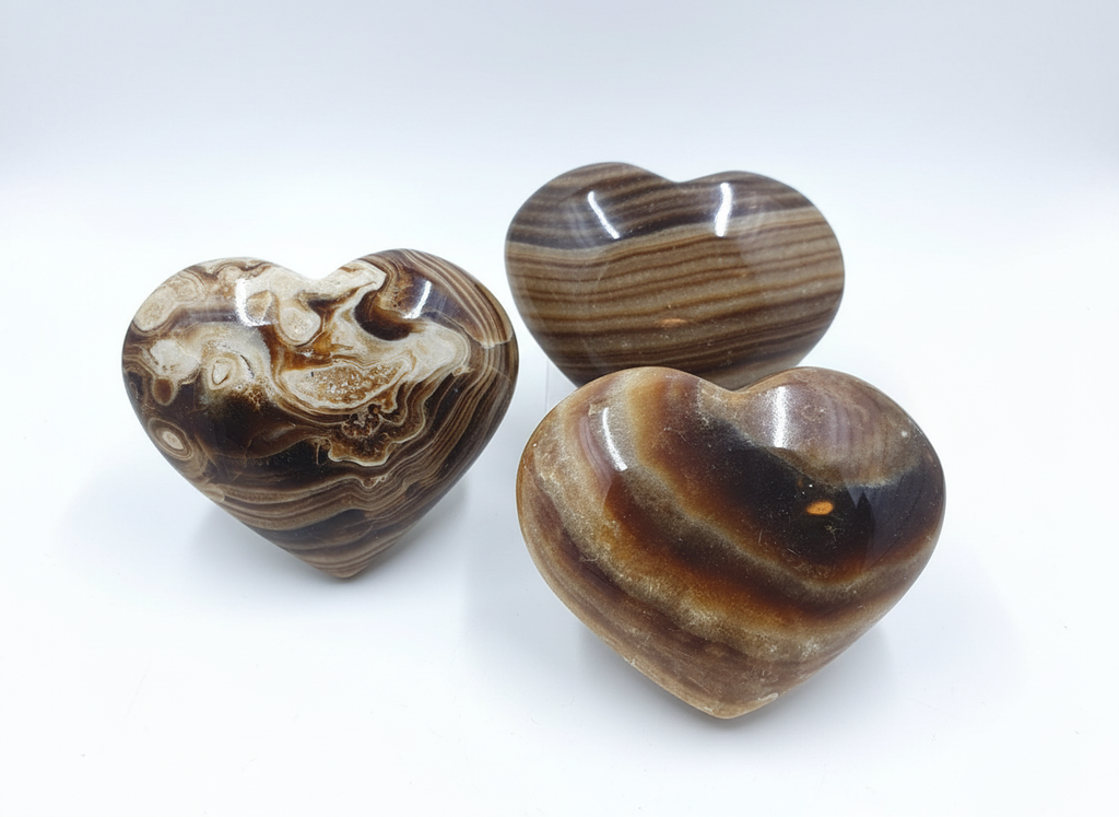 Chocolate Calcite Hearts