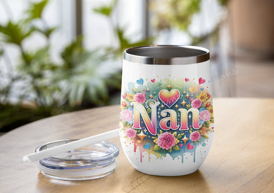 "Nan" Wine Tumbler (Rainbow)