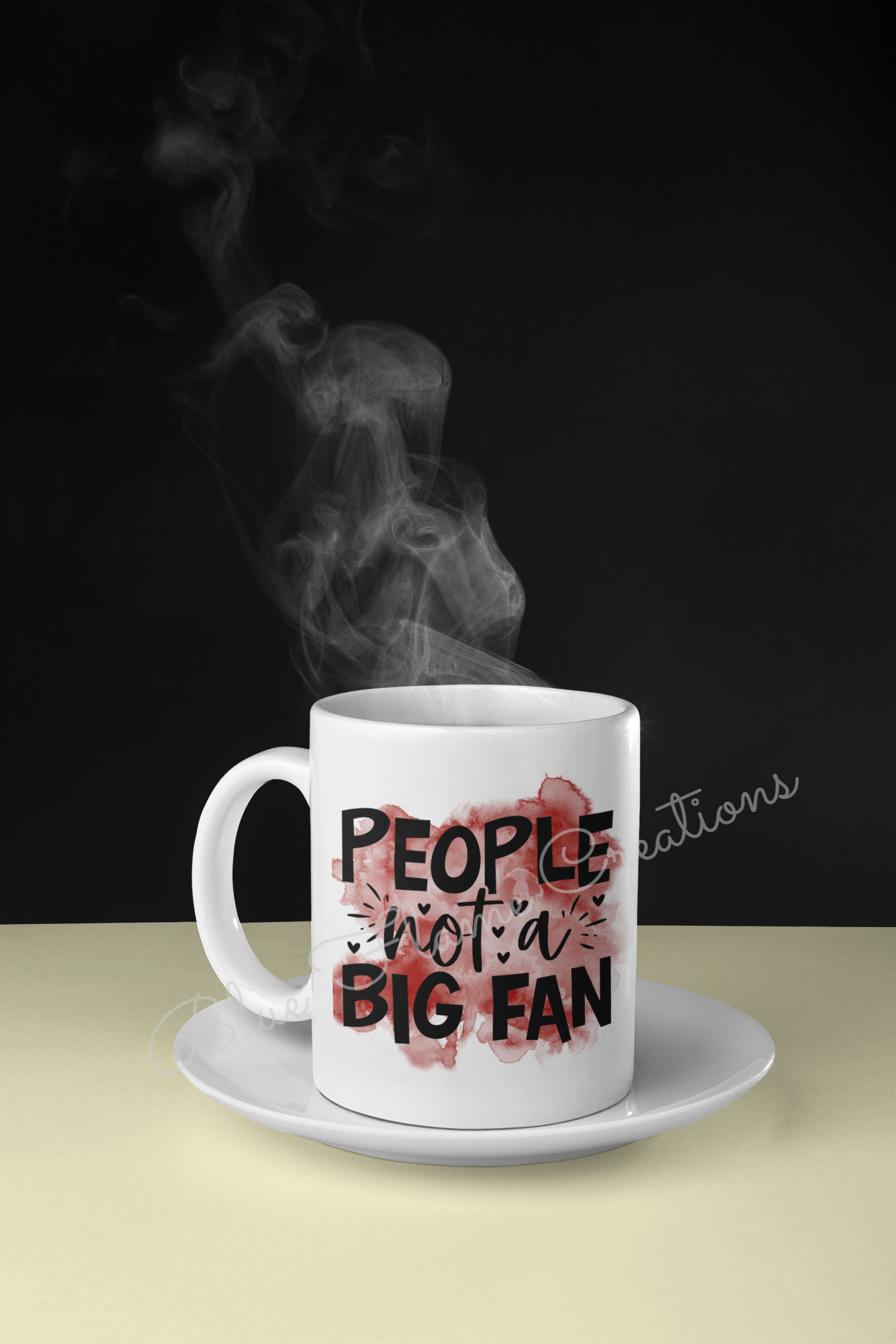 "People, Not A Big Fan" Mug (Maroon)