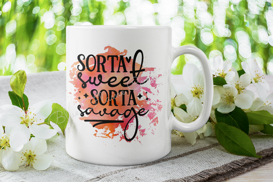 "Sorta Sweet Sorta Savage" Mug (Orange)