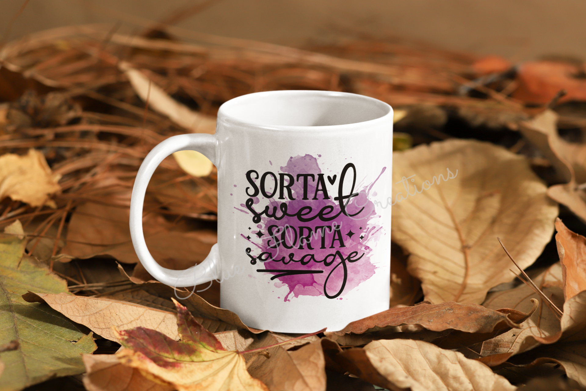 "Sorta Sweet Sorta Savage" Mug (Pink/Red)